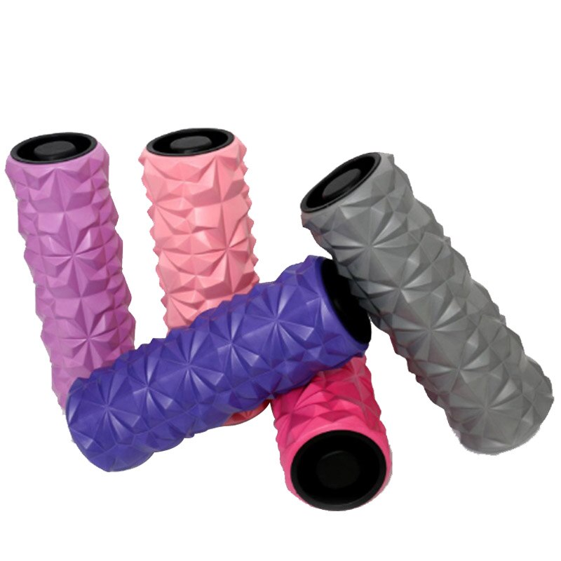 Eva Wolf Tand Holle Yoga Foam Roller Kolom As Balans Bar Massage Bal Voetmassage 45Cm Set Foam Yoga roller 、: Pink