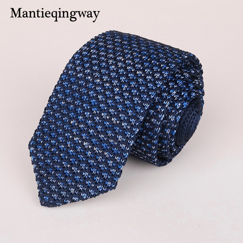 6 Cm Knit Gebreide Ties Voor Mens Pak Stropdas Effen Kleur Skinny Mannen Geweven Gravatas Slim Sjaaldassen Hals tie