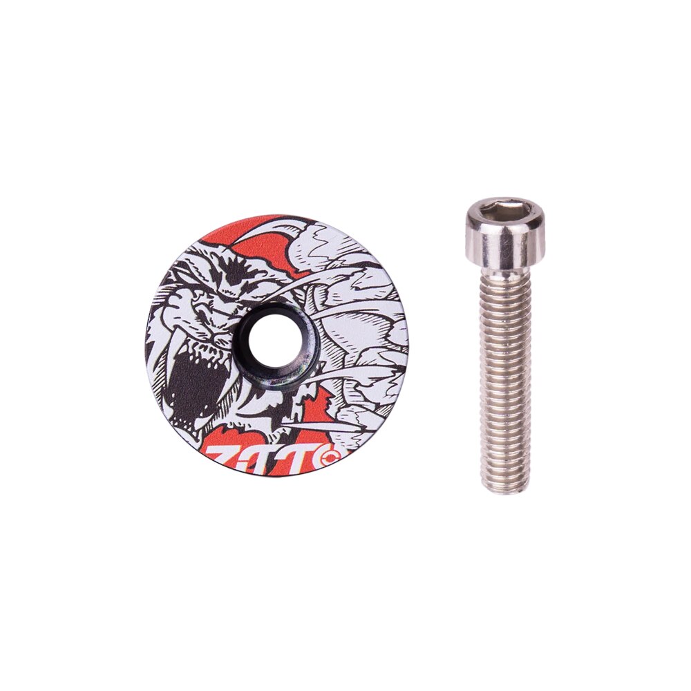 ZTTO MTB Bicycle Headset stem Cap 1-1/8" fork Top Cover Special printing Cap Headsets Aluminum Alloy Mountain Road Bike: 1pcs bear