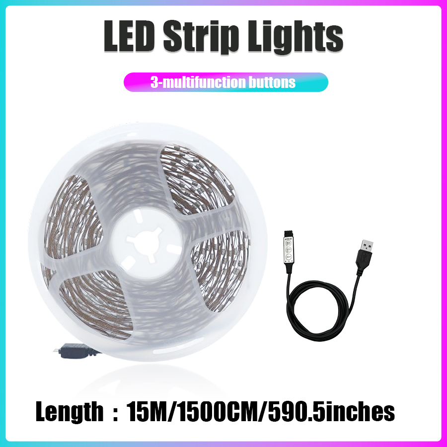 LED Strip Verlichting 1-20 m Muziek Sync RGB Led Strip Tape Verlichting voor Kamer Thuis Party Decoratie TV Backlight flexibele Lint: Emitting Color5