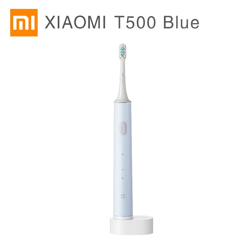 XIAOMI MIJIA T500 Electric Toothbrush Whitening Teeth vibrator Wireless Oral Smart Sonic Brush Ultrasonic Hygiene Cleaner: T500 Blue