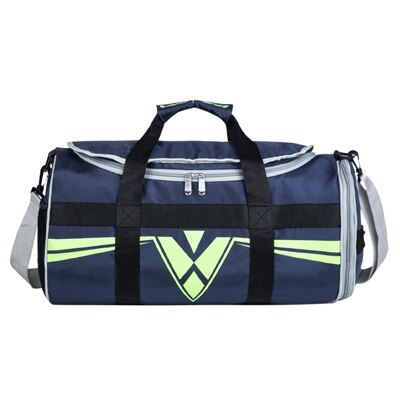 Vicleo gym taske mænds sports træningstaske skulder bagage trommetaske til mænd kvinder stor kapacitet rejsetaske rygsæk 16 z 21000: Blå