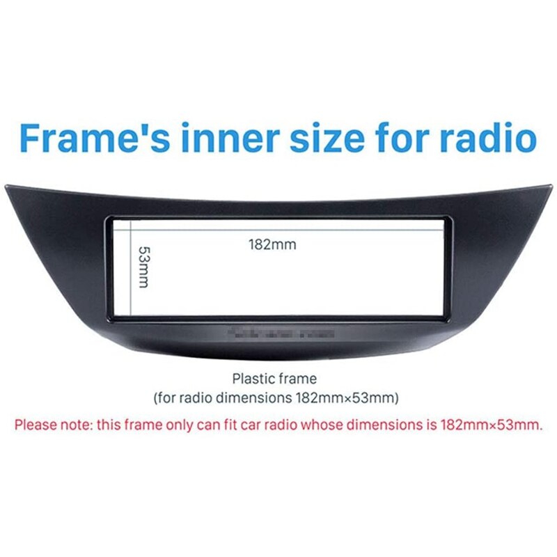 1 Din Car Radio Facia for Renault Laguna III 2007 DVD Stereo CD Panel Dash Kit Trim Fascia Dashboard Frame Black