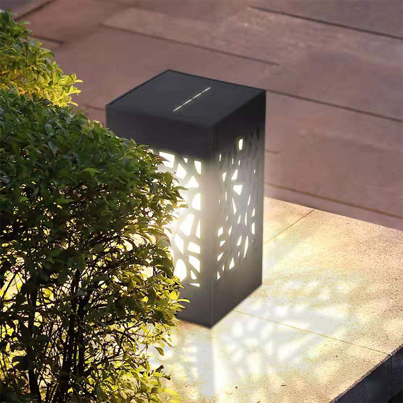 Solar Column Headlight LED Courtyard Light Outdoor Waterproof Landscape Lamp Garden Decoration Street Light Villa Wall Lights