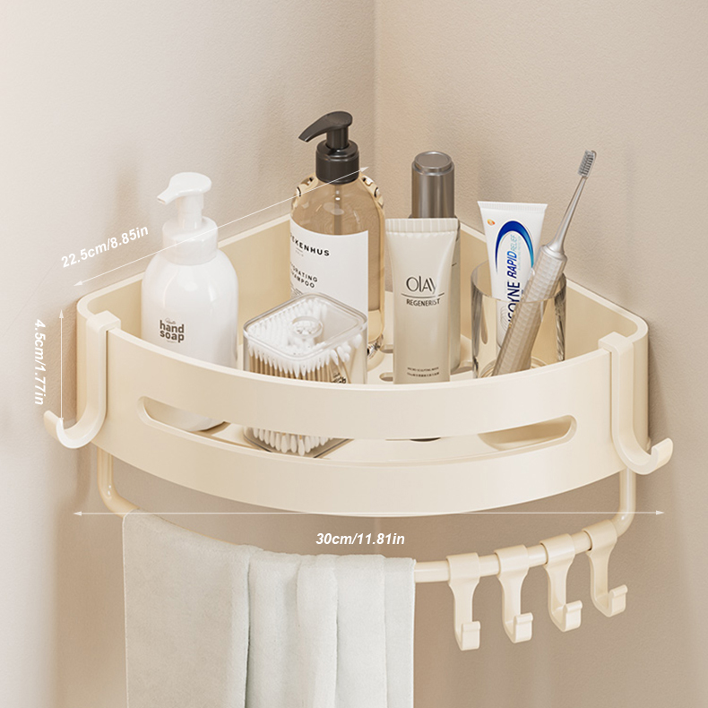 Wandgemonteerd shampoorek, doucheplank, organizer, opbergrek, 1/2/3-- laags shampoorek voor de badkamer.: Zwart