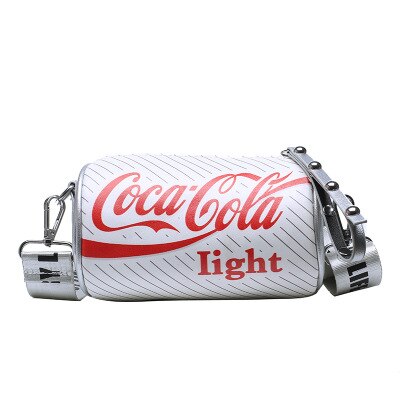 Cola dåser til kvinder skuldertasker til kvinder personlighed netværk crossbody taske til piger mini aftenpung sæk: Hvid