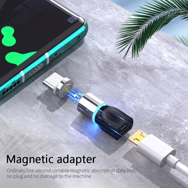 Magnetic Adapter USB-C Type-C Micro Charging Data Adapter Support Charging Plus Data Transmission To Mciro Type-c Mobile Phone