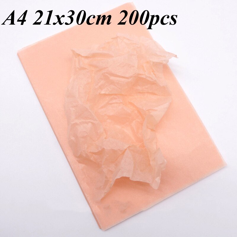 100/200/500pcs 21x30cm A4 DIY Handmade Translucent Wine Wrapping Papers Packaging Tissue Papers For Clothing Shirt Shoes: A4 200pcs champagne