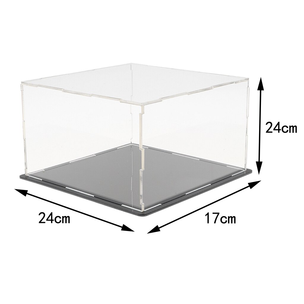 Acrilico trasparente di Caso di Esposizione Negozio di Vendita Al Dettaglio di Protezione Della Cassa Del Contenitore: 24x17x24cm