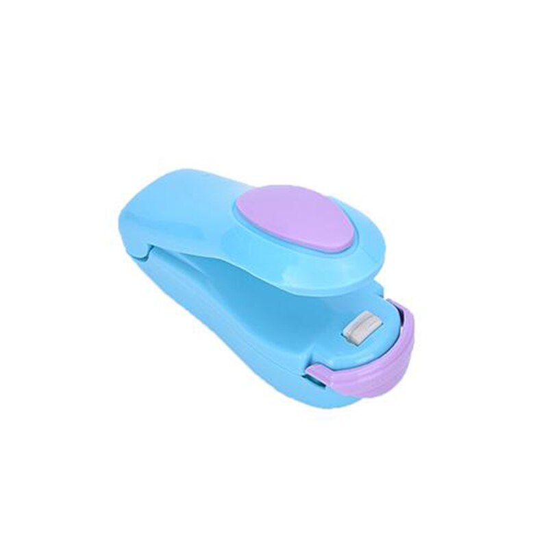 Practical Mini Sealing Machine Kitchen Tools Portable Food Clip Heat Sealing Machine Sealer Home Kitchen Accessories and Gadgets: Blue