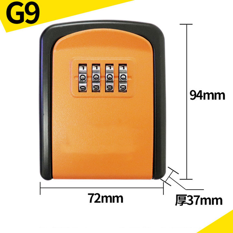 Lock Security Wall Mounted Key Lock Box Safe With 4 Digit Combination Lock Home Outdoor Secret Key Lock Box Safe Deposit Box