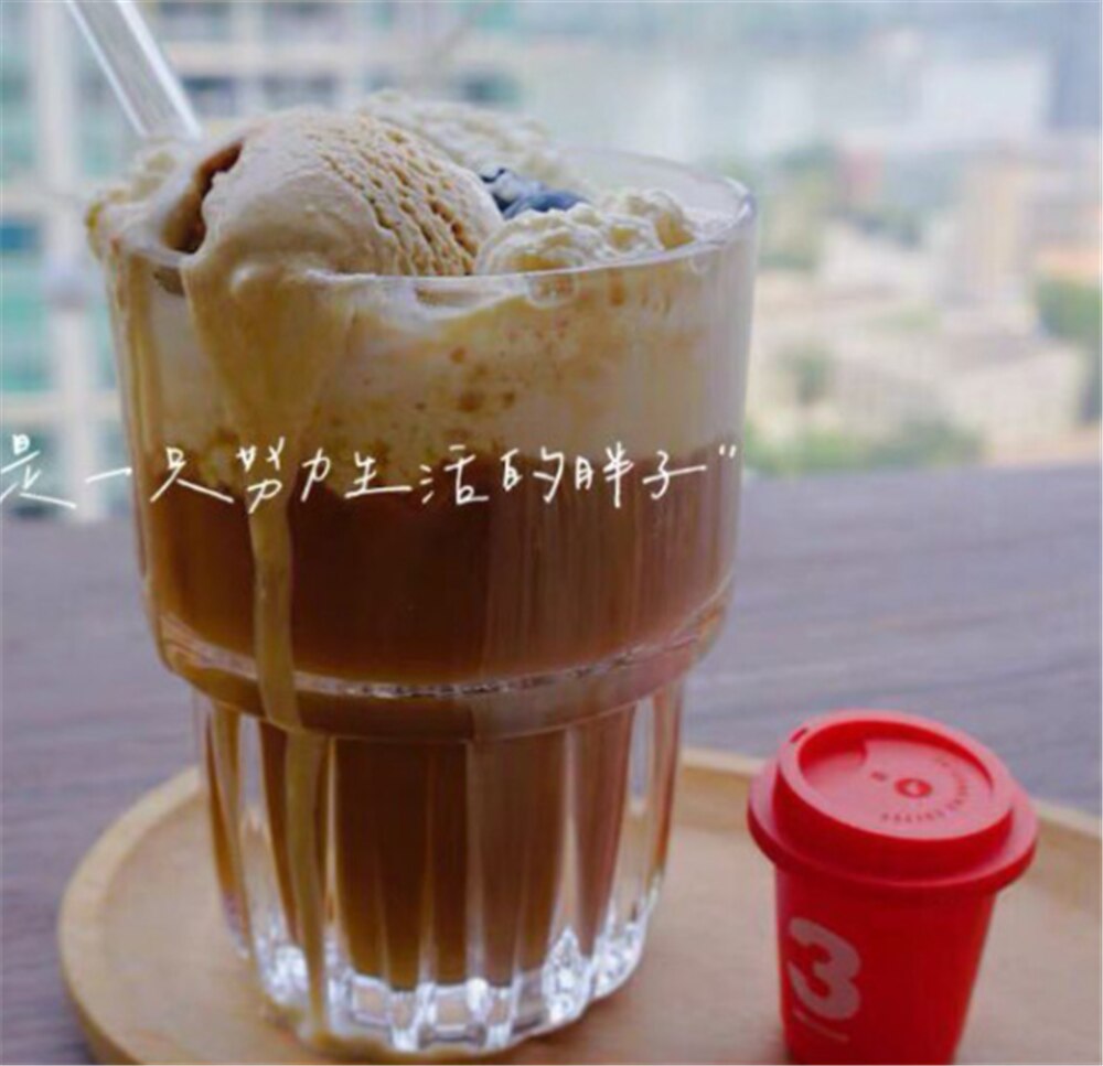 Kjendis kafé glass kaffekopp liten is latte glass gjennomsiktig enkel melk frokost kopp familie juice kopp