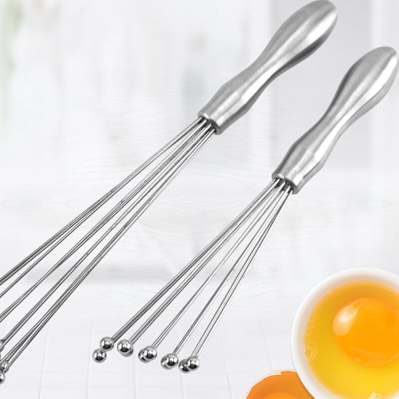 Küche Manuelle Schneebesen Stahl Ball Kontaktieren Schneebesen Tragbare Multifunktions Rührgerät Werkzeug für Milch Getränk-kaffee-Shake-düse