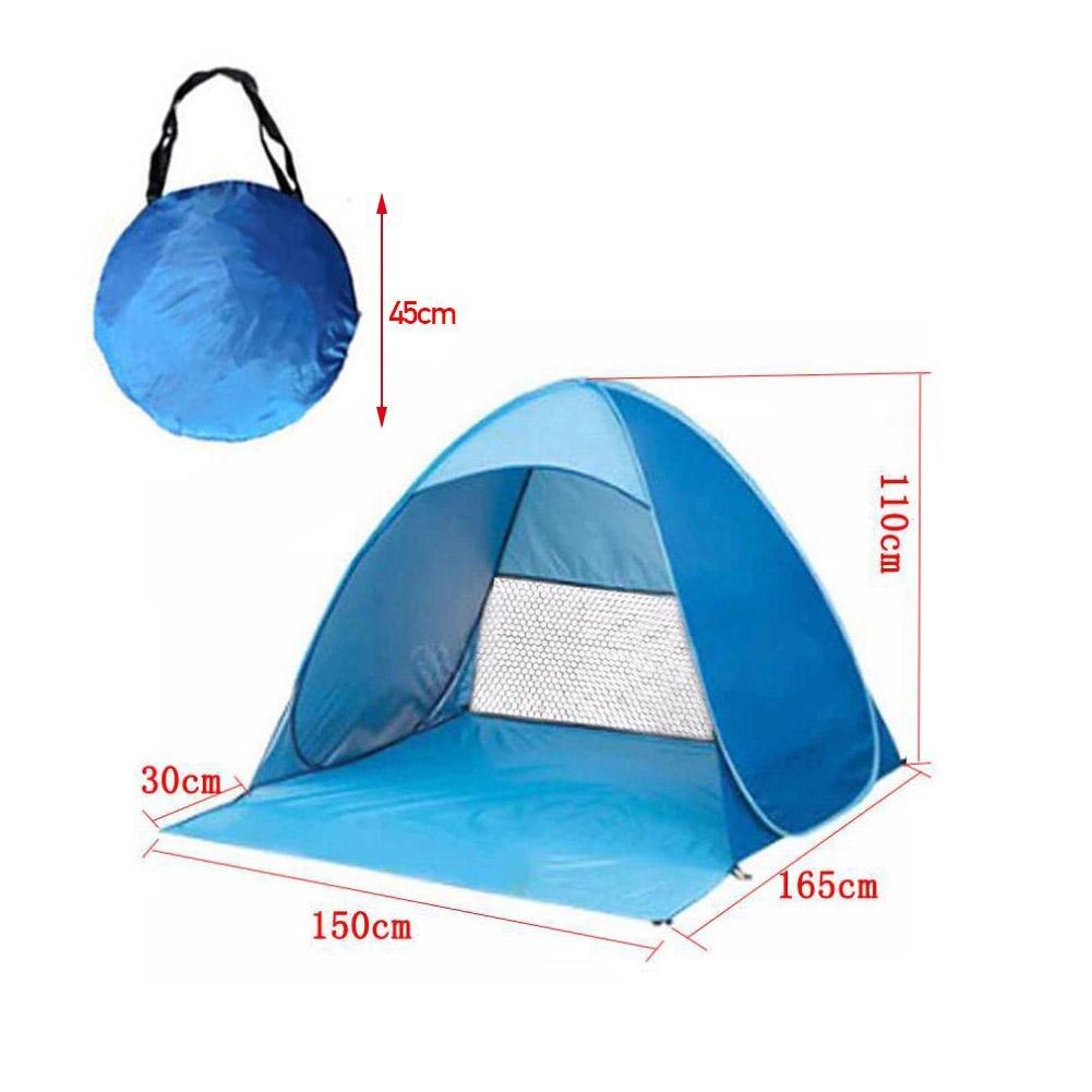 Automatisches 2-3- personen-campingzelt, wasserdicht, 6 -teilig, tragbar, mit bodentasche und heringen (te  f8 q 4)