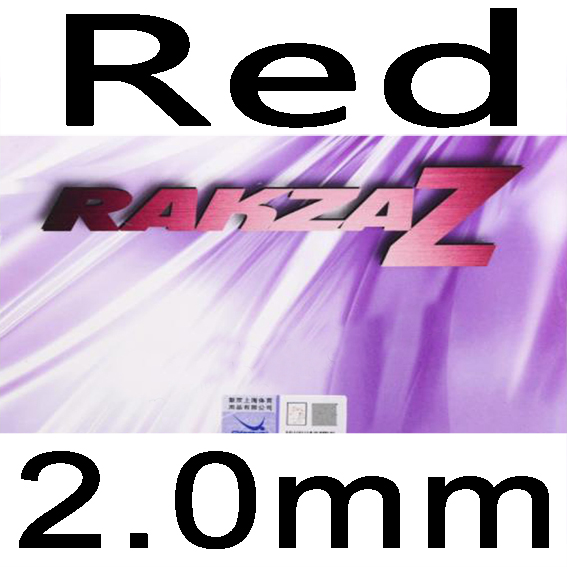 Originale Yasaka RAKZA Z ping pong gomma B-87 brufoli in attacco veloce con ciclo continuo per ping pong racchetta ping pong racchetta: rosso 2.0mm