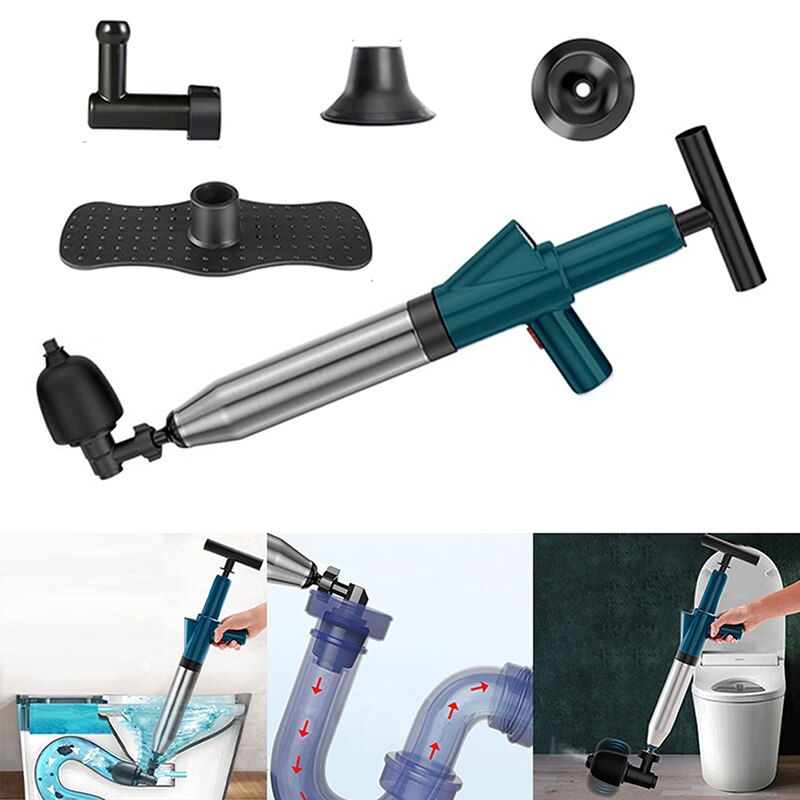 1Set Toilet Plungers High Pressure Drain Plunger Multi-Functionl Sinks Floor Drain Pipe Plunger Dredge for Bathroom Pipe Plunger