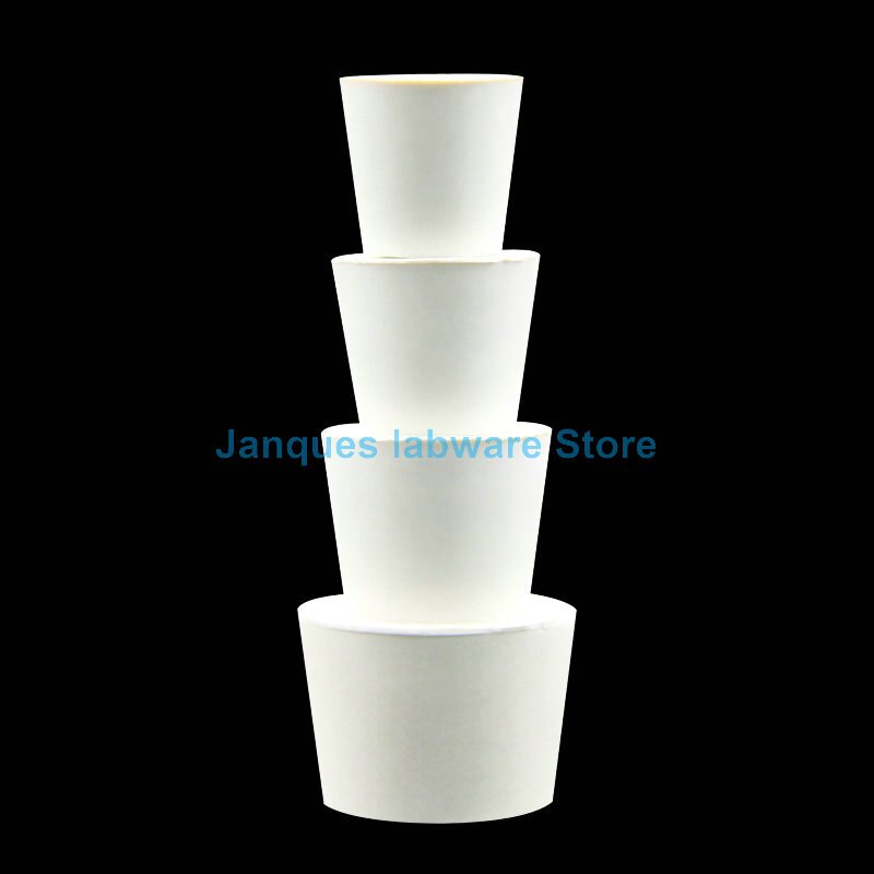 Chemistry Laboratory 000# to #10 White Rubber Stopper for Glass Flask,Test tube rubber cap Drain pipe seal plug choke plug