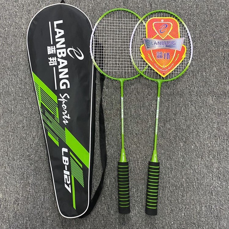 Badminton Racket Couple Titanium Alloy Split Racket Training Beginner Fitness Badminton Racket With Bags -40: 127 Green