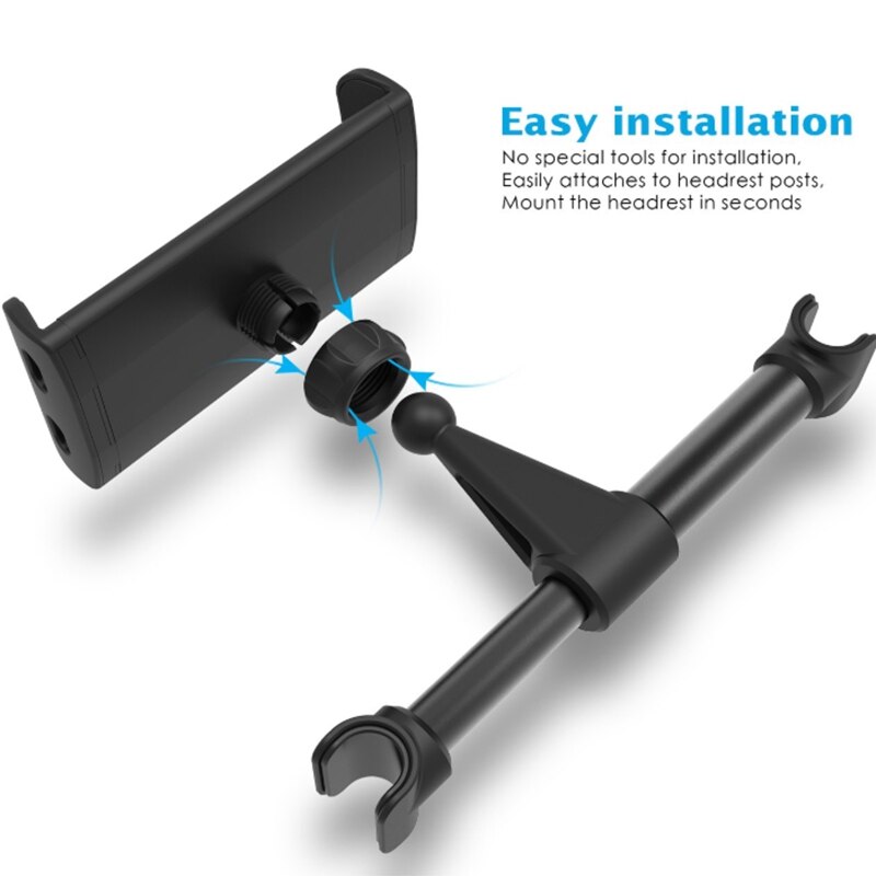Auto hoofdsteun houder, tablet hoofdsteun houder: standaard houder compatibel met apparaten voor ipad pro air mini, voor samsung galaxy tabs,