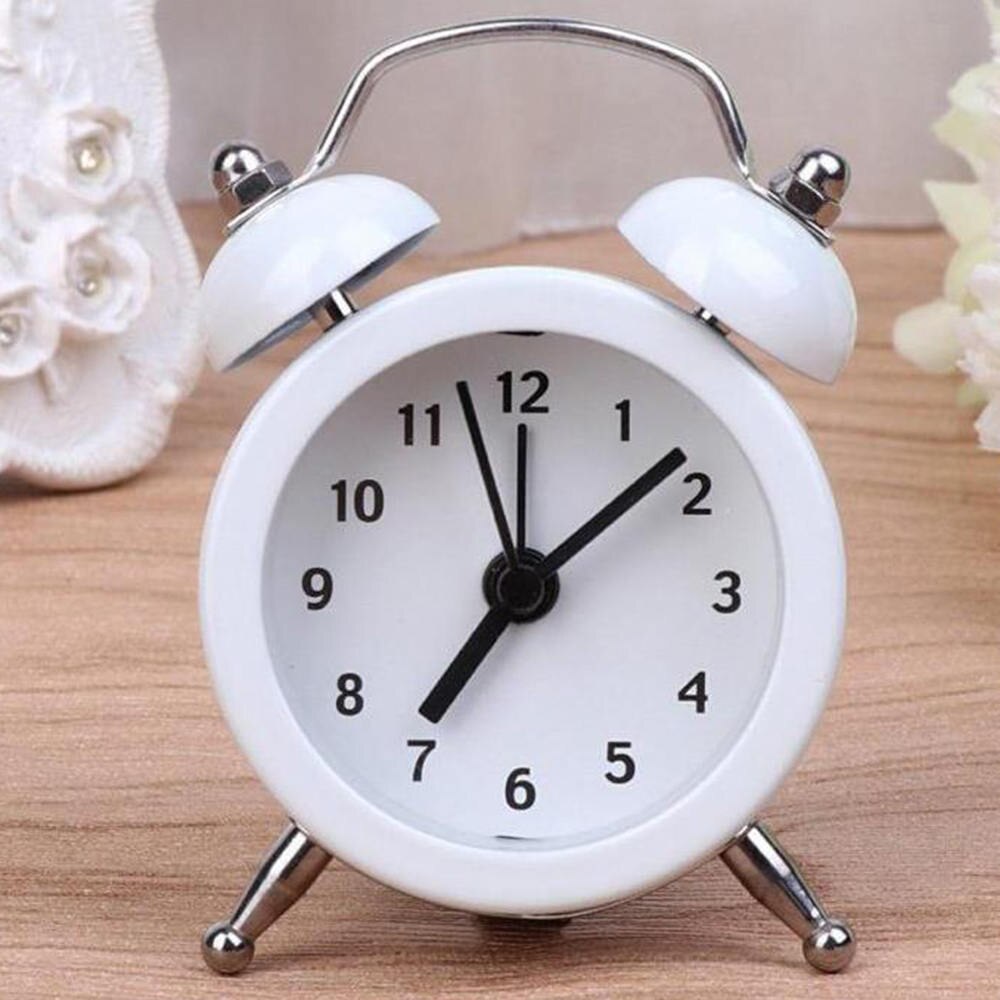 Alarm Clocks Metal Alarm Clock Night Silent Functional LED Light Alarm Clock Kids Room Home Decoration Accessories