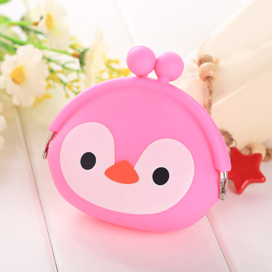 Girls Mini Silicone Coin Purse Animals Small Change Wallet Purse Women Key Wallet Coin Bag For Children Kids # DD: Color 6