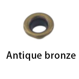 200sets/lot No Sew metal brass eyelets with washer 14mm*8mm small round metal grommets 7color 22#: Bronze