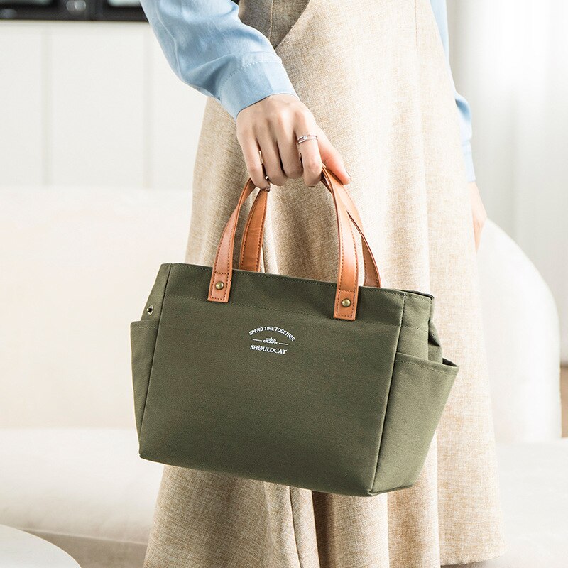 High Capacity Lunch Bag Women Picnic Food Thermal Pouch Waterproof Student Bring Meals Cooler Storage Handbag Accessories Items