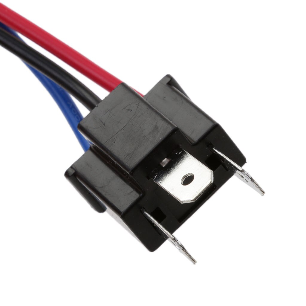 H4 Headlight Headlamp H4 Light Bulbs Relay Wiring Harness 2 Socket Plug