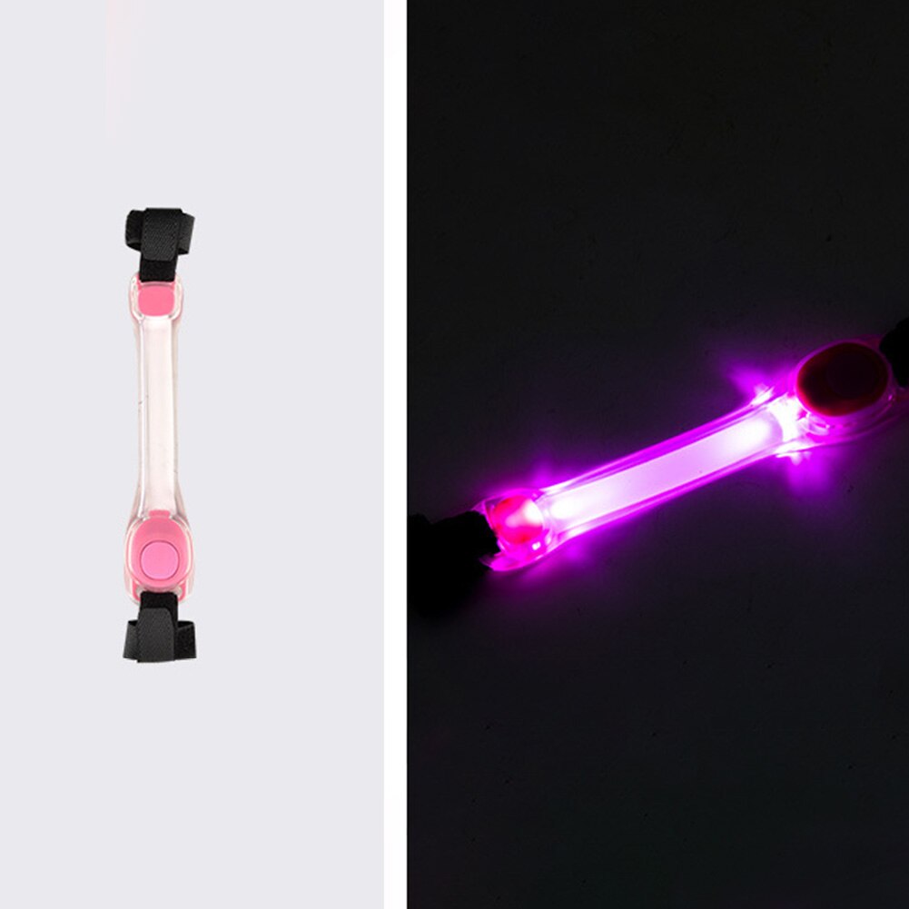 Hond Kraag Licht Dierbenodigdheden Battery Operated Led Knippert Verhoogde Zichtbaarheid Outdoor Wandelen Gloeiende Waterproof Night Veiligheid: Roze