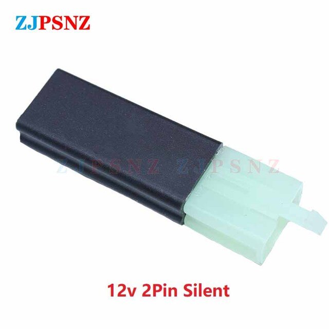 Relais clignotant à 2 fils, 12V, 48V, 64V, 3 broches, clignotant rond, signaux de clignotants, relais, Buzzer, indicateur LED: Argent