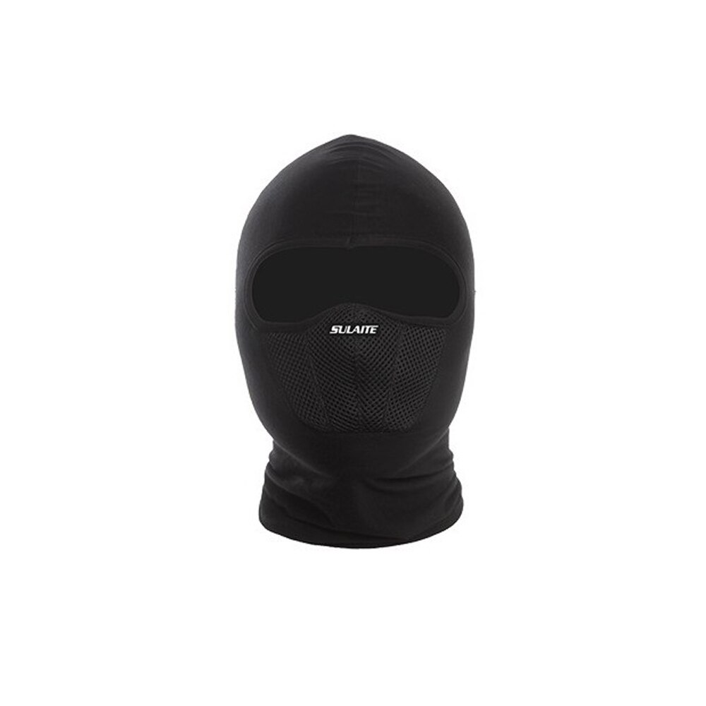 Ansiktsmaske vindtett bomull hel ansiktsmaske ninja hodeplagg hatt ridning fotturer utendørs sport sykling masker vinter: Svart