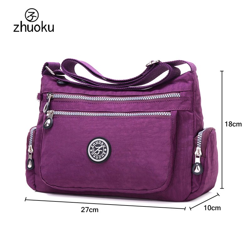 Bolsos pequeños de hombro para mujer, bandolera con cremallera, bolsos Hobo, famosa Bolsos De Mujer con solapa, Mini bandolera de nailon para playa, un bolso principal