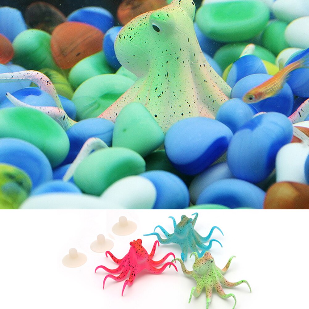 Luminous Artificial Octopus Simulation Fish Tank Aquarium Landscape Decoration