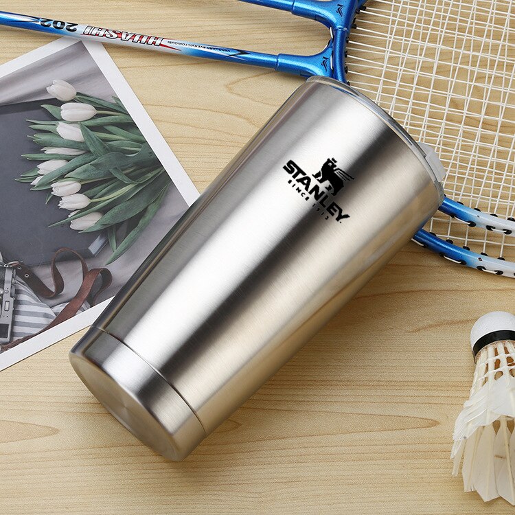 Thermische Mok Bier Cups Rvs Thermos Voor Thee Koffie Water Fles Vacuüm Geïsoleerde Lekvrij Met Deksels Drinkware: Sliver