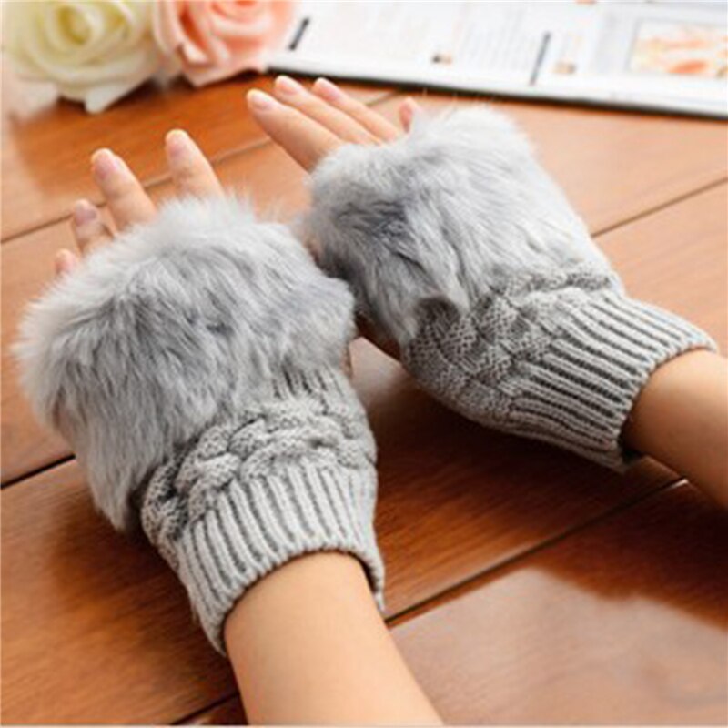 Winter Gloves Female Fingerless Gloves Without Fingers Women Cotton Warm Winter Gloves Hand Wrist Warmer