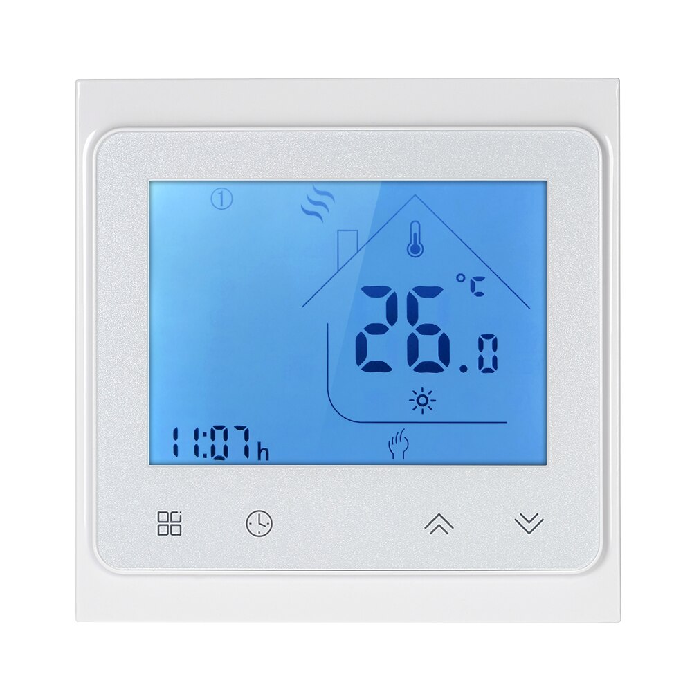 Water Heating Thermostat Touchscreen Backlight LCD Display Weekly Programmable Temperature Controller with Locking Function: Default Title