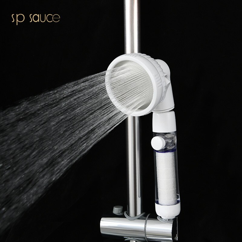 Japan Pressurized Nozzle Shower Head ABS Bathroom Accessories High Pressure Water Saving Rainfall Titanium White Shower Head