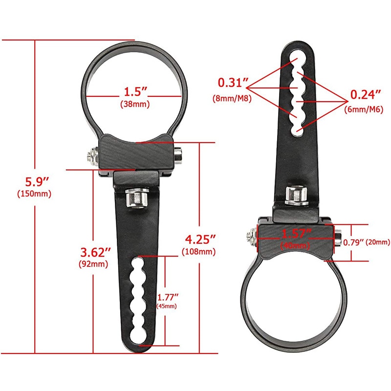 1.5 Inch Bull Bar Tube Mount Clamps LED Light Bar Universal Mounting Brackets Roof Roll Cage Holders,2 Set