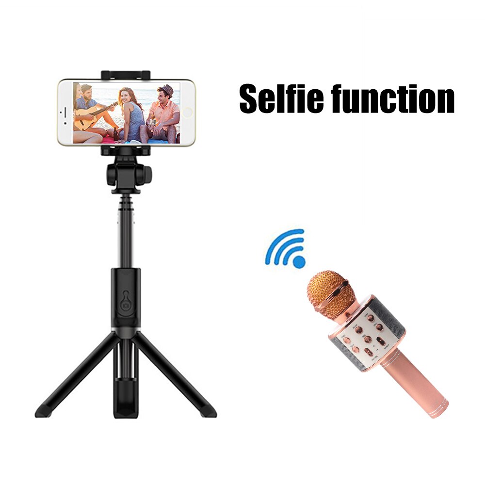100% Originele Wster WS-858 Draadloze Karaoke Microfoon 5 Magic Stemmen Wisselaar Bluetooth Zingen Mic Speaker Voor Telefoon Computer