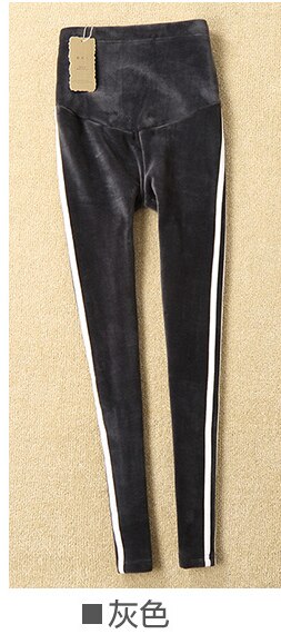 Mutterschaft Jogginghose Herbst Und Winter Plus Samt Dicken Bauch Tragen Doppelseitige Polar- Vlies Hosen warm Gamaschen: 1 / XL