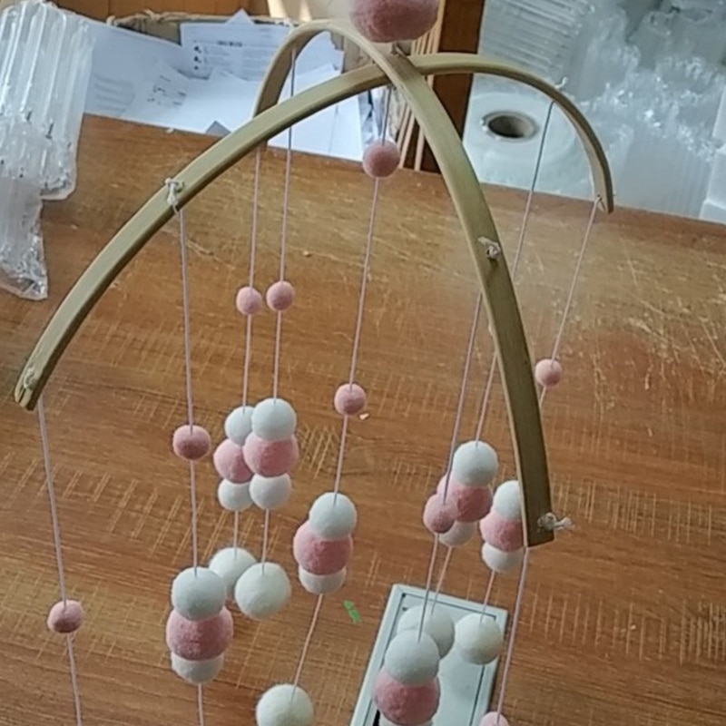 Wood Baby Mobile Hanger Baby Crib Mobile Hanger Frame Mobile DIY T8ND