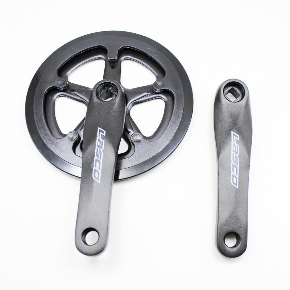 42T 36T 152mm 36T 170mmRoad Folding Bike Fixed Gear Bike Crankset Single Speed Chainring Aluminum Alloy Crank Set Square hole: 42T black 152mm