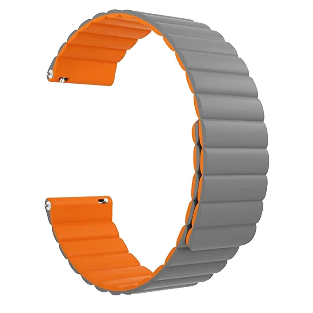 Magnetisk reim for oneplus smartwatch klokkebånd silikonarmbånd for en pluss klokke sportserstatning armbånd correa: Grå oransje