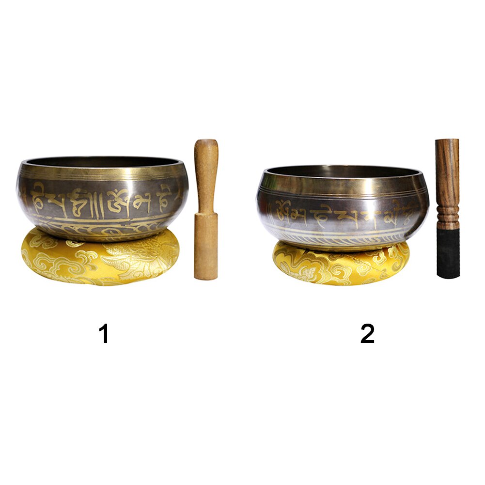 Easy Play Buddhist Chanting Hand Hammered Holistic Healing With Cushion Stick Tibetan Singing Bowl Set Mindfulness Relaxation