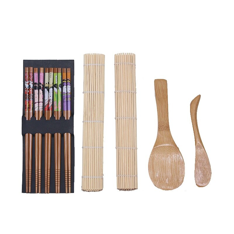 5Pcs Diy Qiuck Sushi Maker Kit Food Grade Plastic Bamboe Roll Sushi Maken Tool Keuken Sushi Mold Koken Gereedschap set: B 4PCs