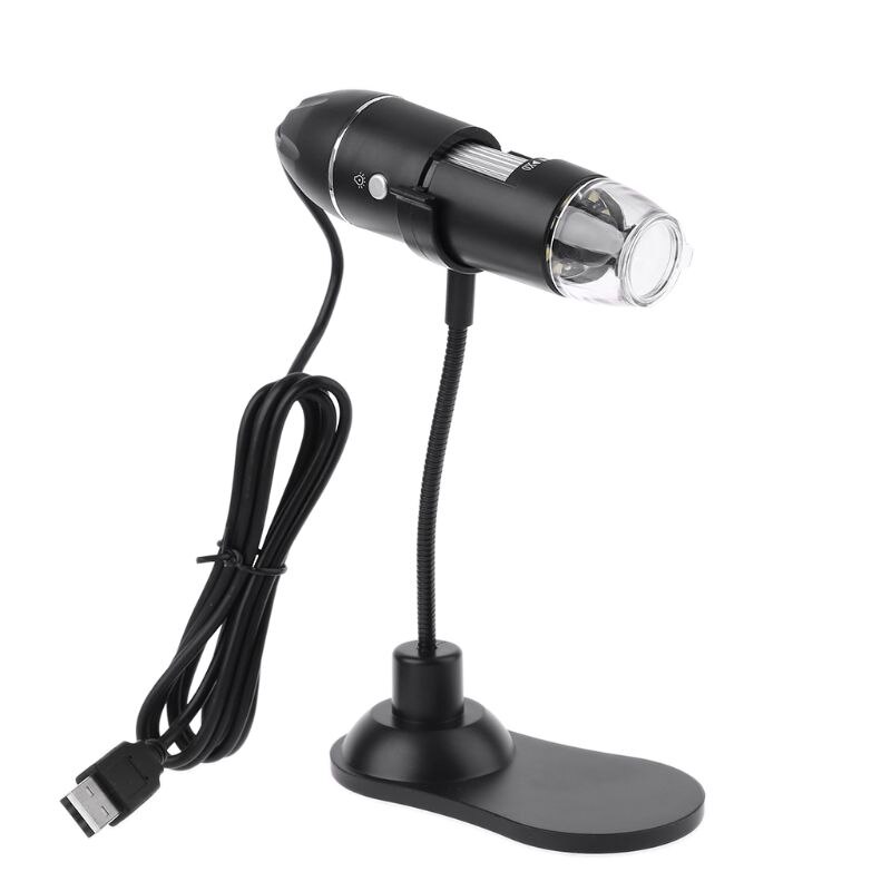 USB Digital Microscope 8 LED 1000X Electronic Endoscope Zoom Camera Magnifier Protable with Stand Holder