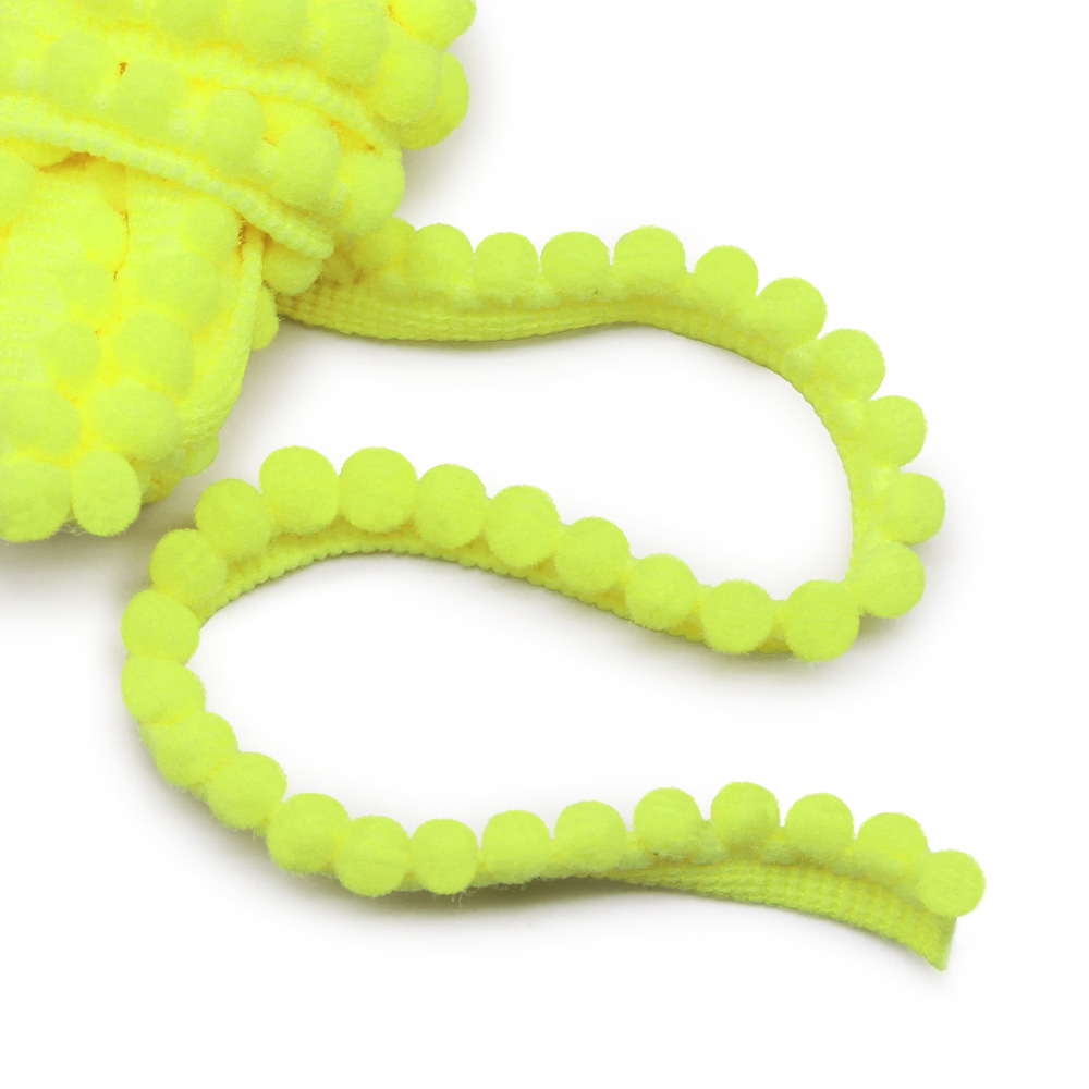 2 meter pompomkant boll pompom frans band sömnad spets virat tyg handgjorda hantverkstillbehör gör-det-själv: Flerfärgad