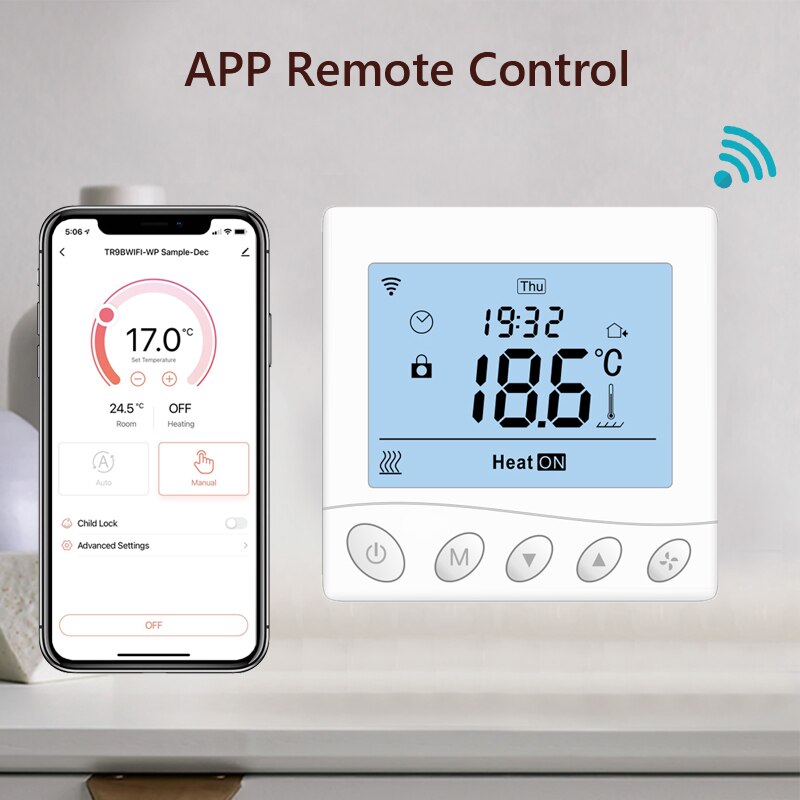 Beok Gas Boiler Controller Wifi Thermostat Smart Room Heating Temperature Regulator Remote Control Programmable TR33