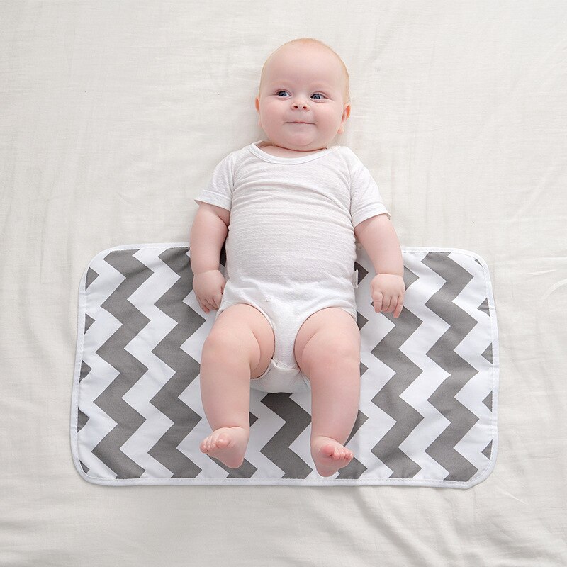 60*35cm Neue Baby Windel Ändern matt wiederverwendbar Windel Kleinkind Waschbar Wasserdichte Matratze gestreift drucken freundlicher Spiel Boden matten