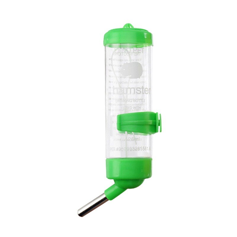 Bebedero de plástico para hámster, botella de agua para animales pequeños, accesorios para mascotas: Green